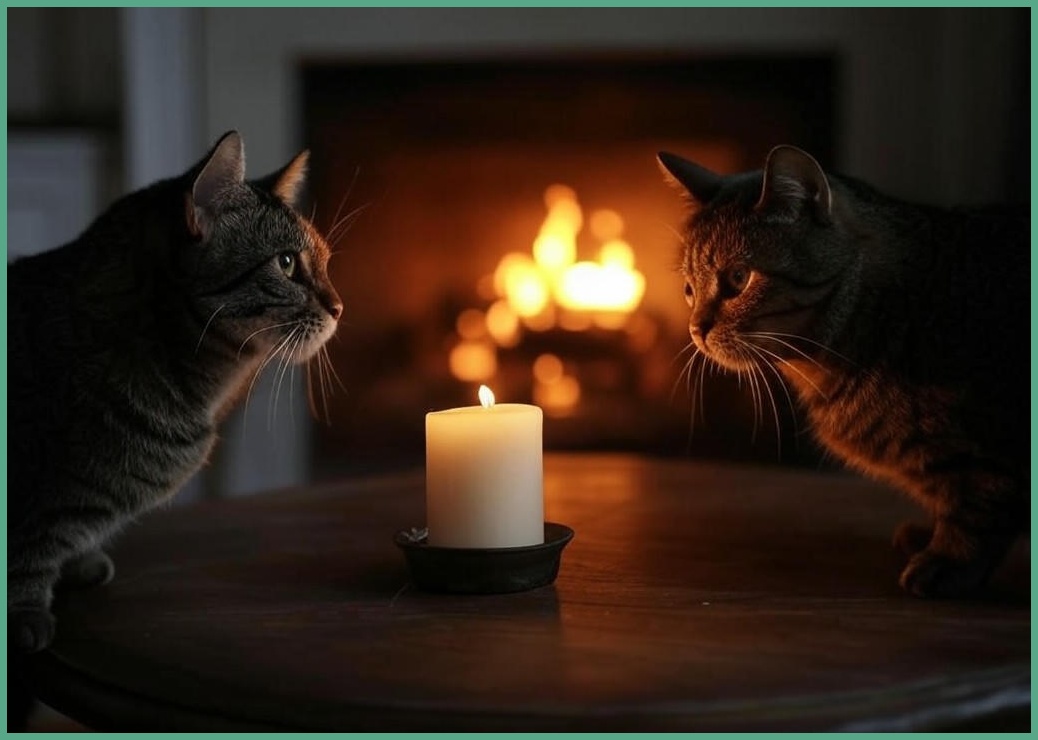 1+1 커플 고양이 캔들 홀더