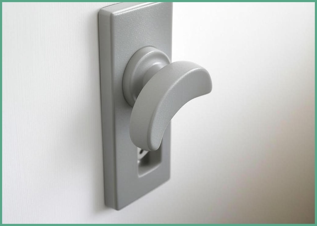 K1 DOMO 버튼형 방문손잡이 심플 그레이 국내산