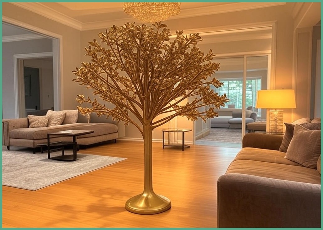 거실 복도 인테리어 개업 집들이 선물 황금 골드 돈들어오는 돈나무액자