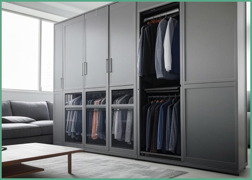 대형 이동식 접이식 수납장 PP 다용도 옷 수납장 거실 정리장 접이식 수납함, 5층