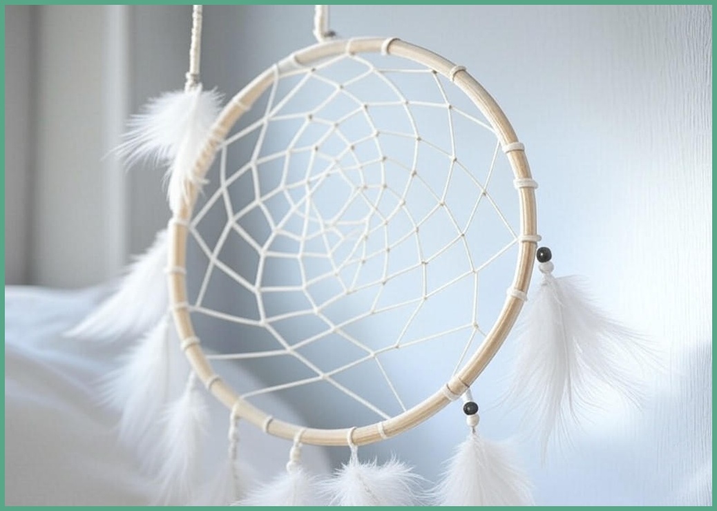 드림캐쳐 드림캐쳐재료 드림캐쳐만들기, 드림캐쳐_완제-백색(B)