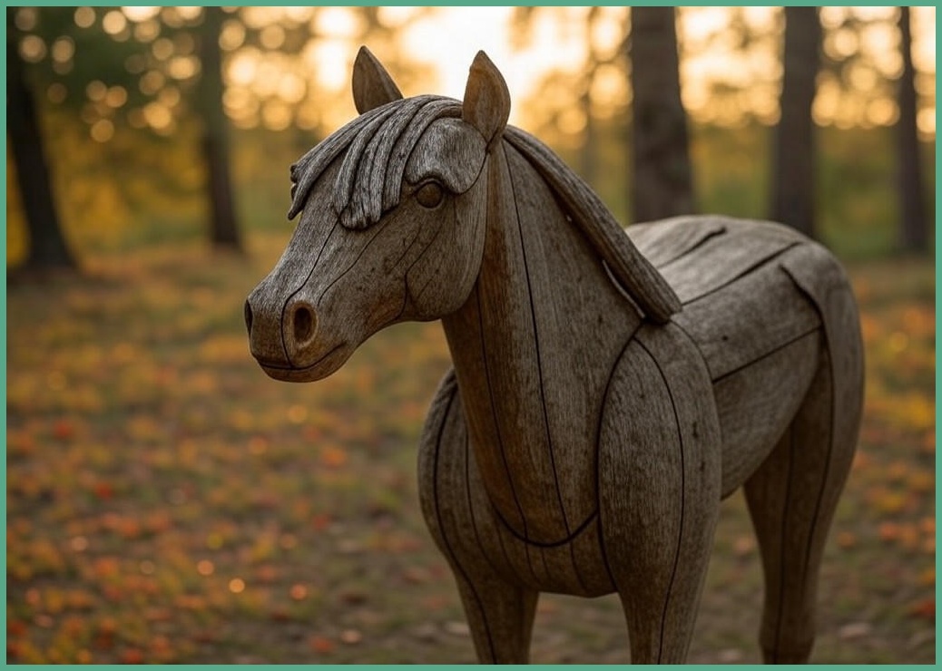 뚜뚜아트 감성 목마 원목 말 흔들 목마 우드 오브제