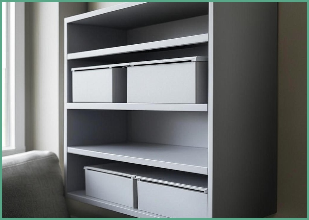 모덱스 벽걸이 2단 수납 정리함, 1개, 그레이