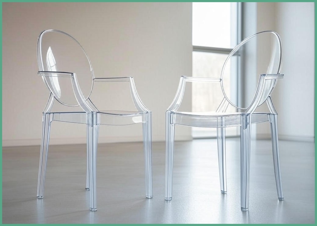 모코아 뮤즈 폴리카보네이트 의자, 클리어, 2개