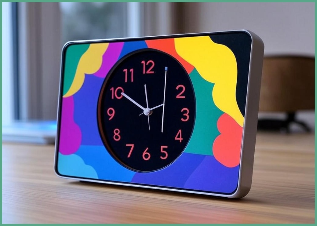 무아스 LED 팝 미러클락 빅 탁상시계