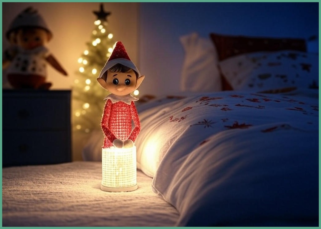 샤인램 오르골 취침등 led cute elf 스탠드 침실 미러볼 유아 아이 수면등 수유 무드등 조명 생일 홈파티 크리스마스 선물, 화이트