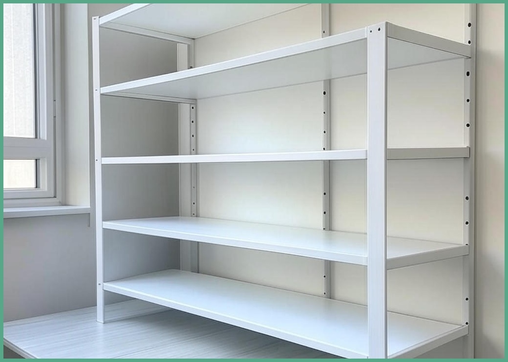 스피드랙 국내 제조 슬림형 무볼트 철제 틈새 선반, 화이트, 5단