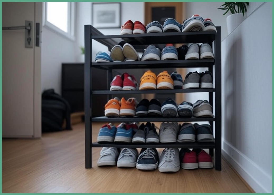 신발장 미니 원룸 인테리어 운동화 슬림 출입문 틈새 정리대