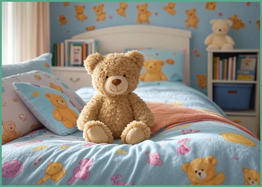 아이오쉬 매일 동화같은 아이방 포인트 벽지 스티커 데코 인테리어 집 꾸미기, 9. 꿈꾸는곰돌이