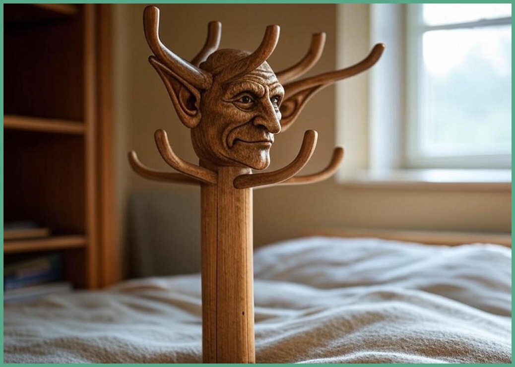 원목 논슬립 도깨비 자바라 옷걸이