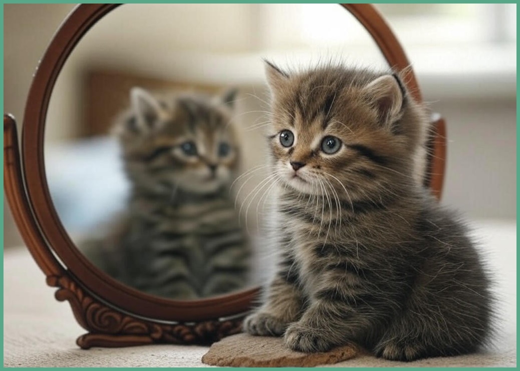 커몽커몽 귀여운 고양이 탁상거울