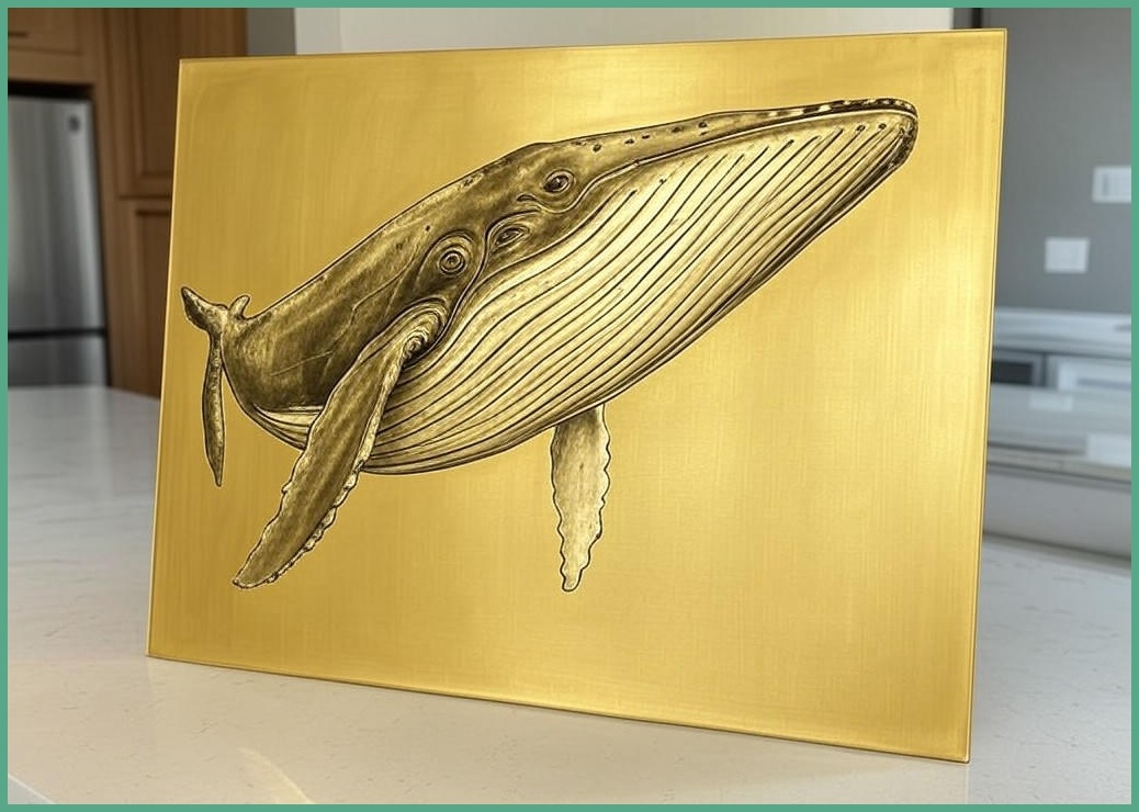 코나 주방아트보드 고래의꿈2 골드, 1개