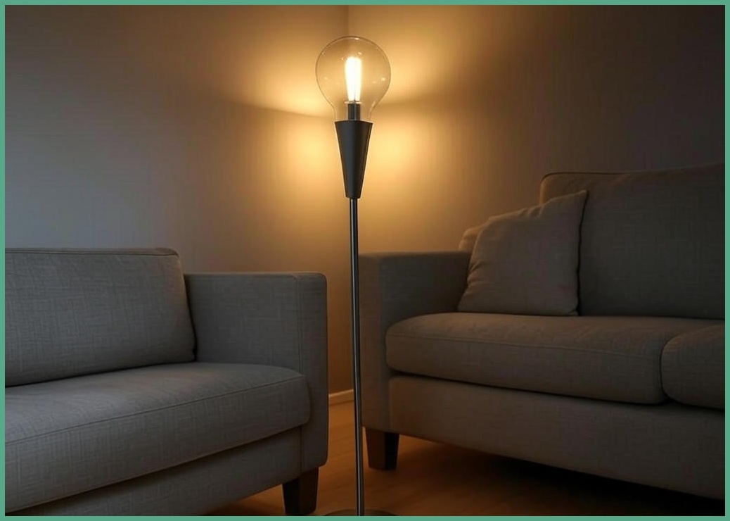 코멧 업라이트 거실스탠드 LED전구포함