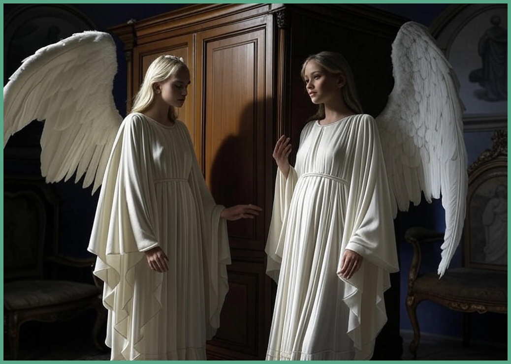 키다리 트윈엔젤 벽장식