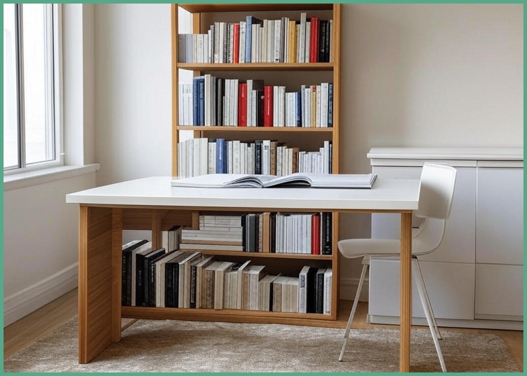 하우홈즈 화이트 책상 책꽂이 데스크 책상 정리 심플 책꽂이 3단