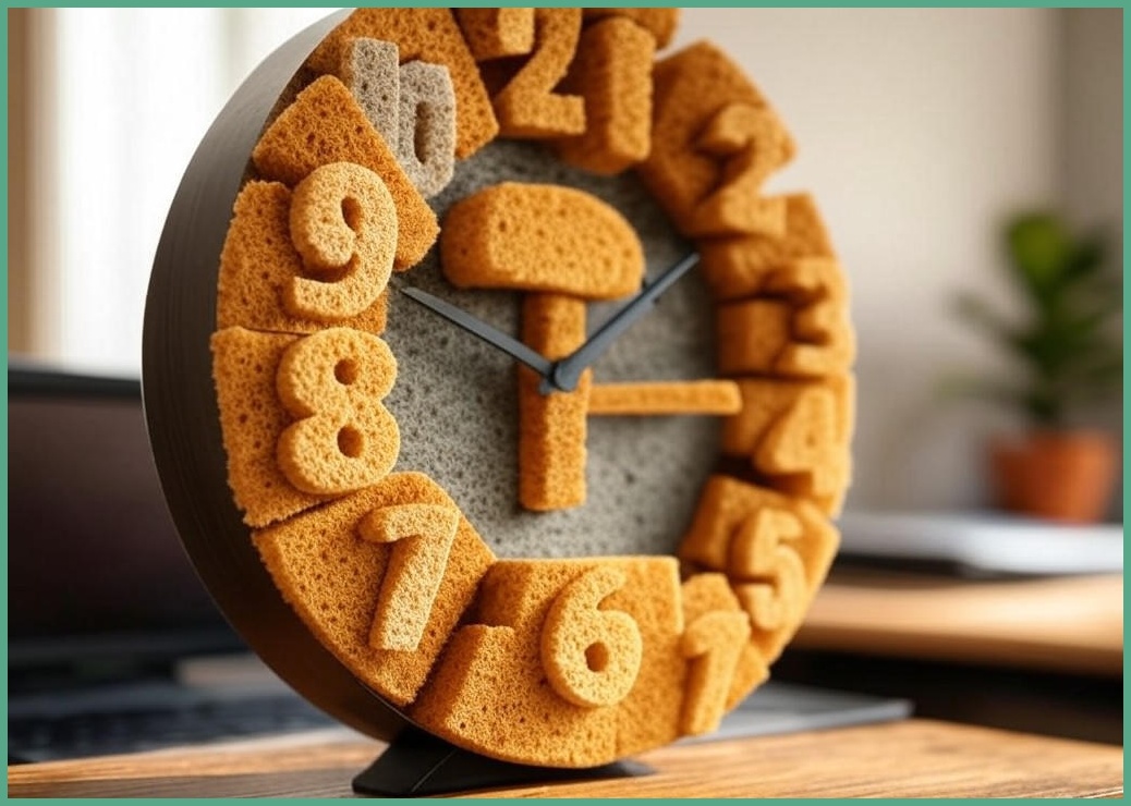 홈코코 DIY 압축스펀지 숫자 무소음 벽시계 스토리