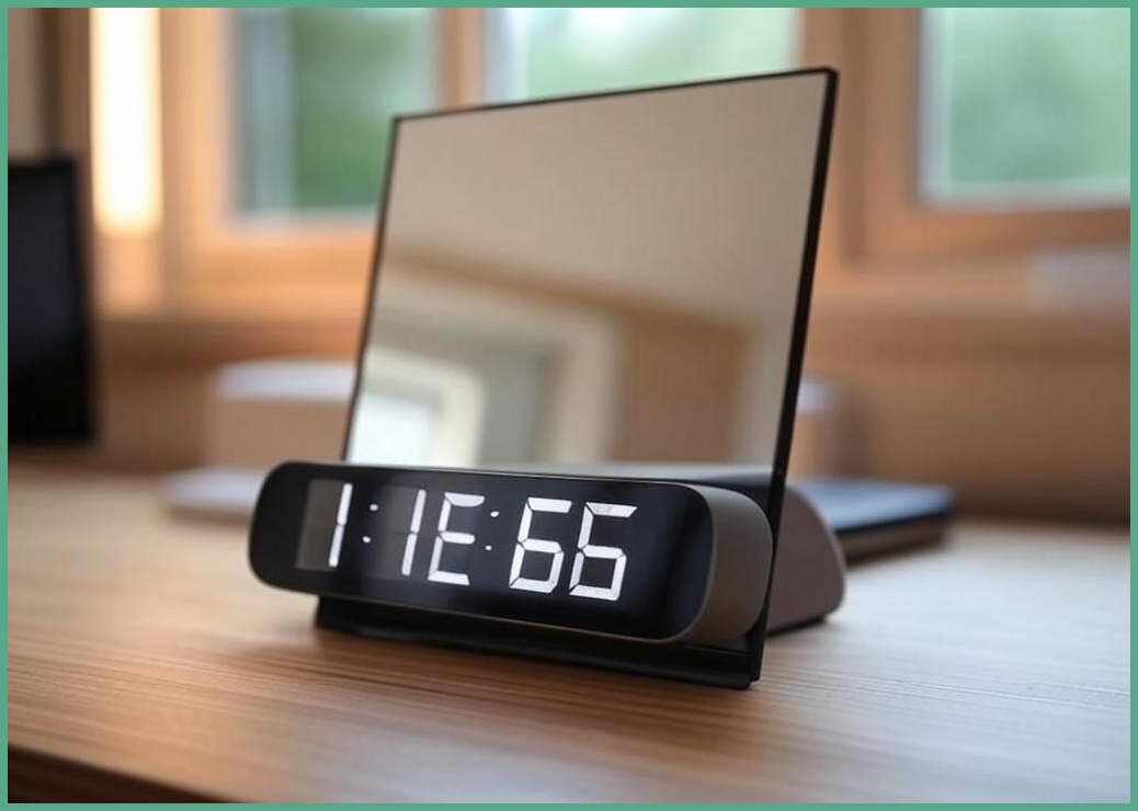 홈플래닛 LED 빅미러 탁상시계 - 이미지 1